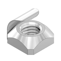 M4S-PF MODULAR SOLUTIONS ZINC PLATED FASTENER<br>M4 SQUARE NUT W/POSITION FIX